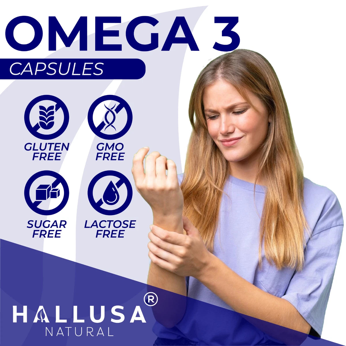 Omega 3 Fish Oil 1000 mg, EPA 180mg DHA 120mg, Heart & Joint Support 60 Softgels