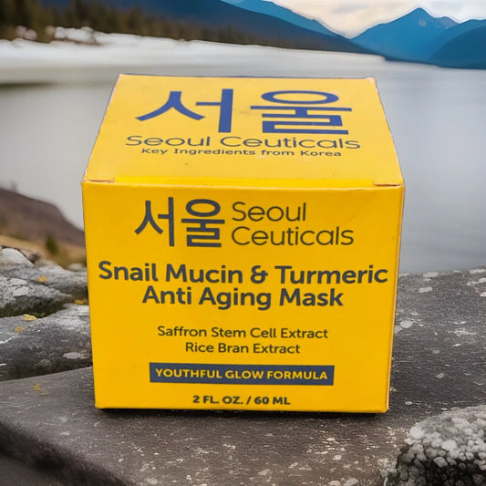 Seoul Ceuticals Korean Face Mask Skin Care - Snail Mucin Turmeric