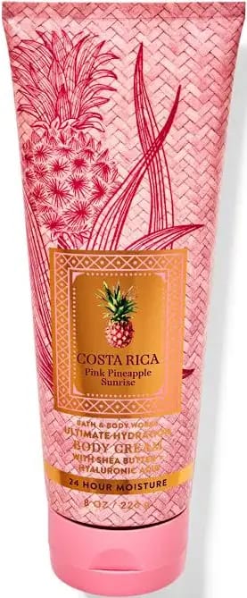 Bath and Body Costa Rica Pink Pineapple Sunrise Ultimate Hydration Body Cream | 8 Oz